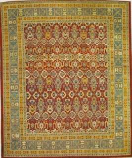 19th Century Indian Rug Handmade Cross Stitch Pattern  