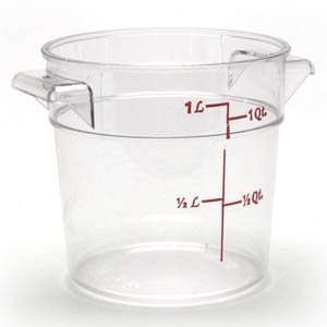   Camwear 1 Qt. Clear Round Food Storage Container
