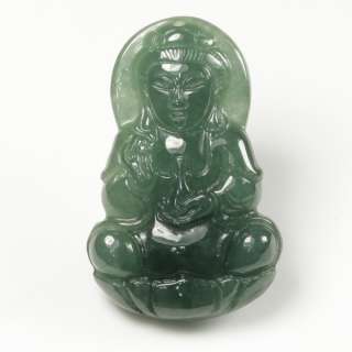   of GuanYin green pendant 100% Grade A Jade Jadeite