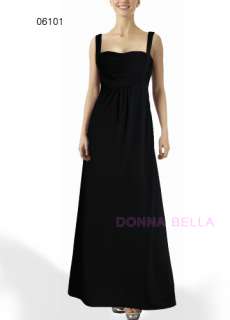   Bella Size 12 Simple Evening Gown Holiday Party Maxi Dress 06103 Black