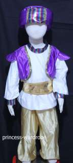   Aladdin Turban Outfit Boys Kids Child Party Costume Set Size For 3 11Y