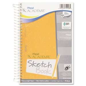 Mead Academie Wirebound Sketch Diary, 9 x 6, White, 70 Pages (6 Pack 