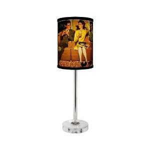   /Smart Girl On Train Table Lamp With Crystal Base