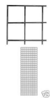 Four (4) Wire Grid Panels With .24 Wire and 3 O.C.  2 x 6 (Chrome)