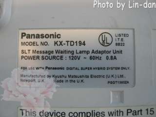 Panasonic KX TD194 Message Wait Lamp Adap. Unit 4 TD816  