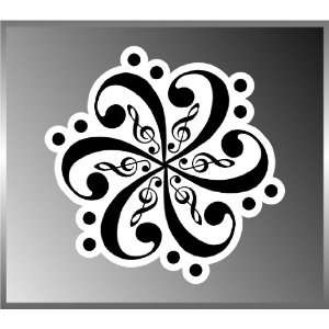  Bass Clef Treble Clef Tattoo Design Vinyl Decal Bumper 