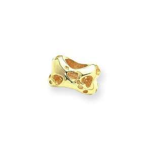   Dog Bone Charm in 14K Gold for Pandora and most 3mm Bracelets Jewelry