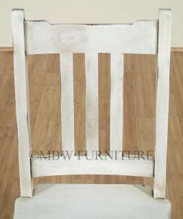   Mahogany Distressed White Convertible Ladder Chair Step Stool a113bdw
