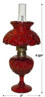 Wright Ruby Moon and Star Miniature Lamp  