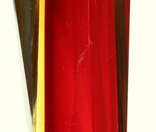   Retro c70s Murano Sommerso Faceted Art Glass Vase Mandruzzato  