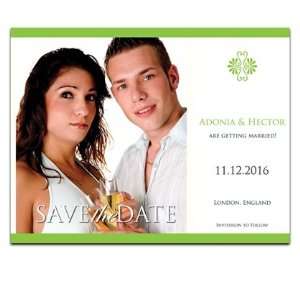    175 Save the Date Cards   Greek Twin Palm Set