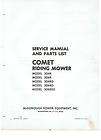  SNAPPER SERVICE MANUAL & PARTS LIST COMET RIDING MOWER LAWN TRACTOR
