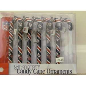  New York Giants Candy Cane Ornaments