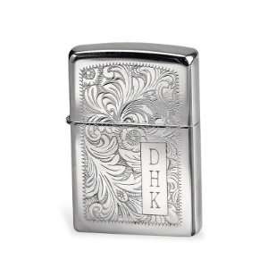   Weddings Engraved Zippo Lighter with Filigree Design for Groomsmen