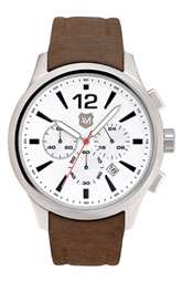 Andrew Marc Watches Club Varsity Leather Strap Watch $175.00