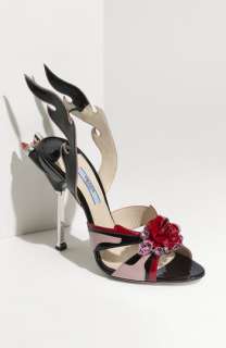 Prada Tail Light Flame Sandal  