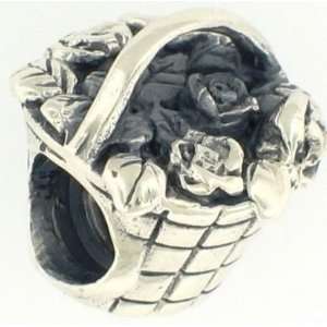 Authentic Biagi Basket of Flowers Bead   Fully Compatible with Pandora 