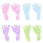 60 Baby Shower foot print stickers scrap booking 2a