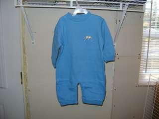 San Diego Chargers Fleece Romper Long Sleeve Onesie 12 Months NWOT 