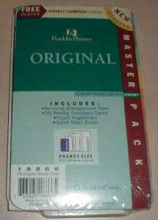 Franklin Covey Pocket Size Master Pack with Bonus Pages  