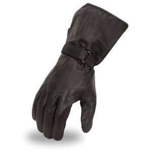   Mens Leather Gauntlet Gloves. Gel Padded Palm. FI126GEL Automotive
