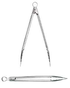 Cuisipro 12 Inch Stainless Steel Locking Tongs  