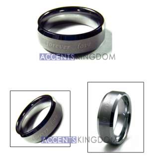 8MM FOREVER LOVE TUNGSTEN CARBIDE WEDDING RING BAND  