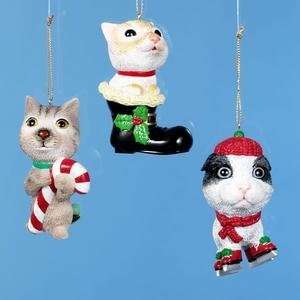    THE CAT Artlist   2.5 Blow Mold Ornament Set of 3