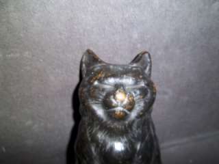   ? Copper? Cat Door Stop Sculpture/ Unknown Makers Mark Very Pretty