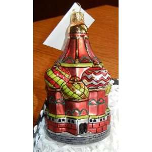  Russia St Basils Cathedral Christmas Ornament Hand Blown 