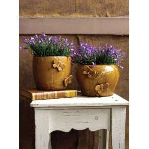  Ceramic Honey Pots with Bees   Set of 2