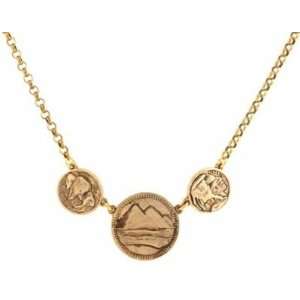 New wTag Authentic Low Luv by Erin Wasson 14k Gold Plated 3 Coin Chain 