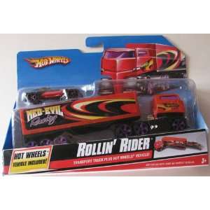 Mattel Hot Wheels Rollin Rider Transport Truck Plus Hot Wheels 
