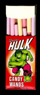 Hulk CANDY Wands Marvel Comics zucker Stabchen 1984  