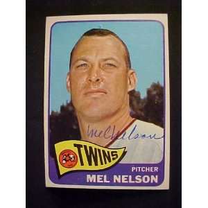  Mel Nelson Minnesota Twins #564 1965 Topps Autographed 
