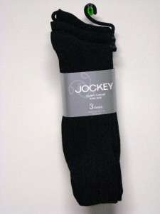 New Jockey 3 pair cotton casual socks Mens 10 13 black  