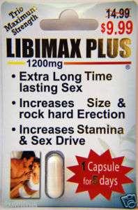 LibiMax Plus 1200 mg Trio Maximum Strenght Stamina x 5  