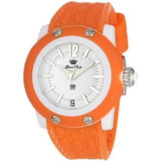  Beach White Dial Orange Silicone Watch   designer shoes, handbags 