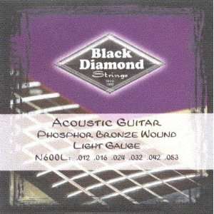  Black Diamond Acoustic Guitar Phosphor Bronze Wound, .012 