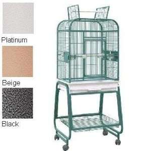  HQs Opening Flat Top Parrot Cage with Cart Stand, Small 