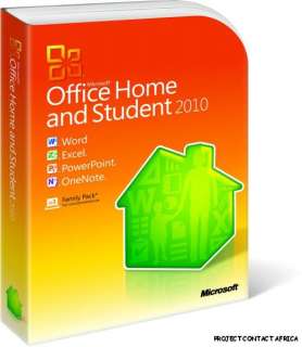 Microsoft Office 2010 Home & Student 3PCs Full Version Sealed Retail 