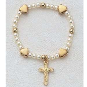 com Religious Baby Bracelet Sterling Silver bracelet stretch bracelet 