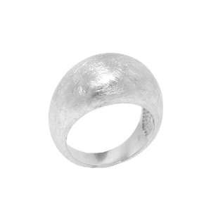  Sterling Silver 925 Voluminous Scratch Finish Plain Ring 