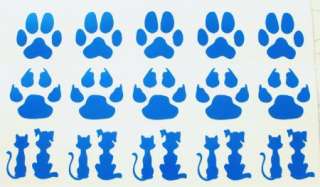 Dichroic Glass Vinyl Etching Cats Dogs and Paws Stencils + PDF 