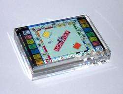 Monopoly Board and Money Acrylic Executive Desk Top Paperweight  