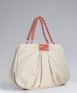 Fendi ivory zucca canvas New Forever chain bag   