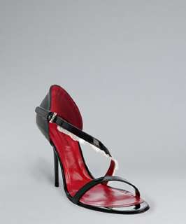 Cesare Paciotti black patent leather strappy sandals   up to 