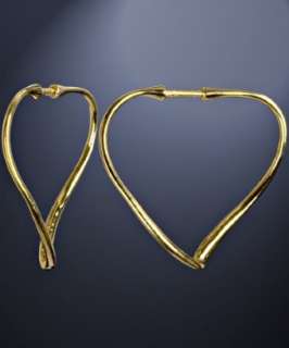 Tiffany & Co. Elsa Peretti gold Open Heart hoop earrings   