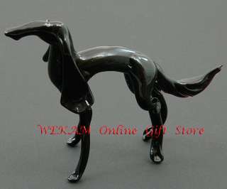 Blown Glass MuranoStyle Art Figurine GREYHOUND DOG # 4555  
