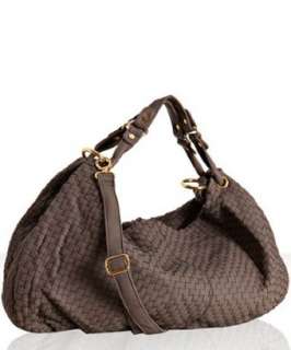 Deux Lux clay woven Luella crossbody large hobo   